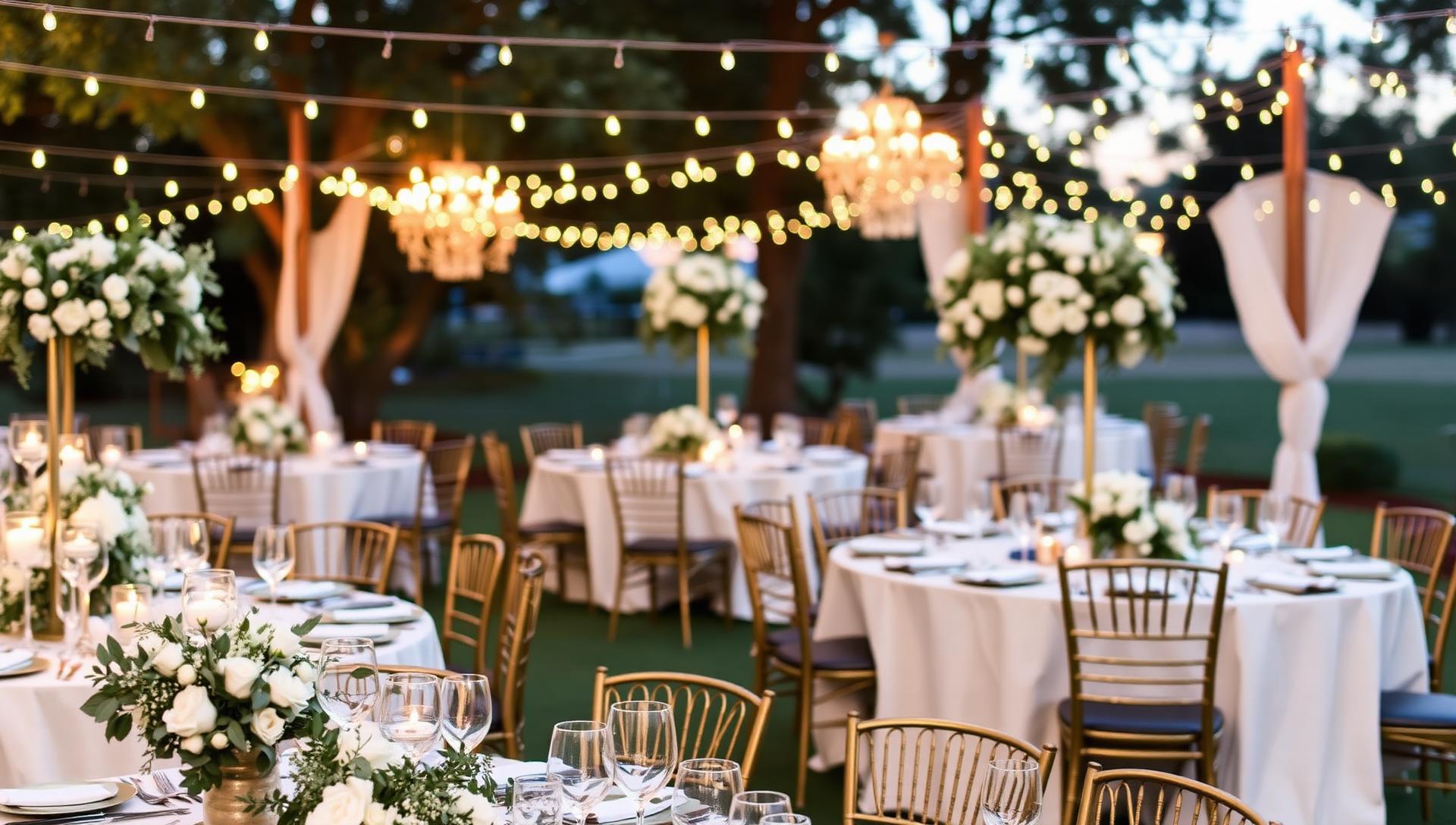 Elegant wedding reception by Evergreen Events